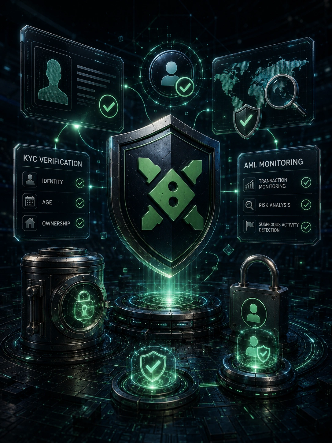 Duelbits account security system with KYC and AML protection standards
