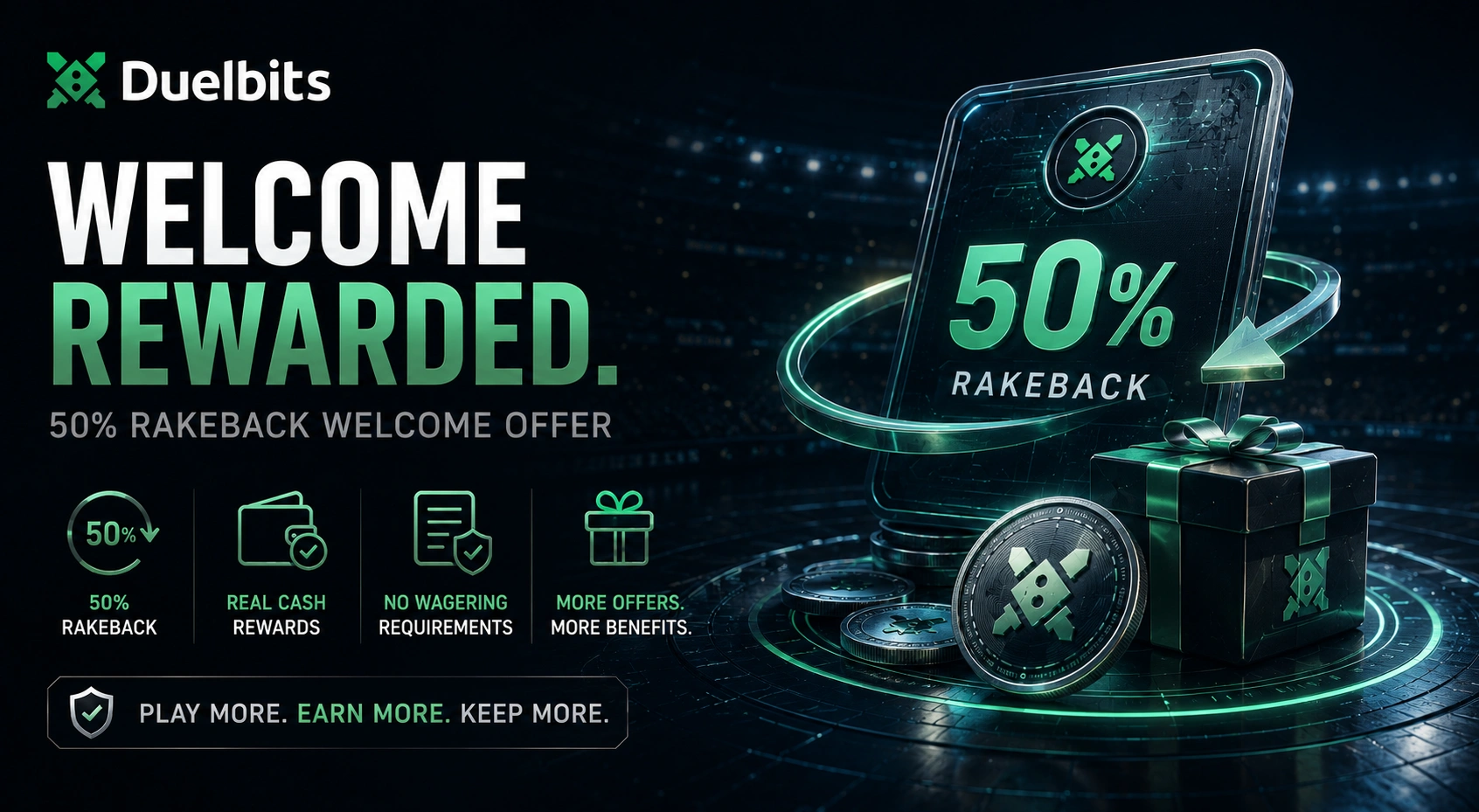 Duelbits cashback rewards and bonus offers for active players